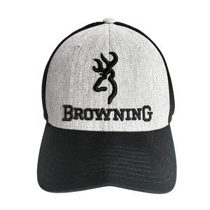 Browning Gray Wool Meshback Baseball Hat Men's Small Medium